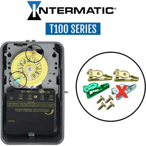 Time Switch Tripper Kit 2 Pack For T100 T7000 And WH40 Timers No Brainer Install showing T100 timer details