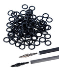 100 Pack One Quarter Inch Broadhead O Rings For Archery Replacement And Arrow Point And Field Point O Rings, Lock Washer Rubber Bands