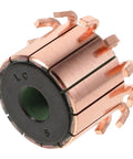 Replacement Electric Motor Commutator For High Efficiency And Tough Metal Build Smooth Performance In Vehicle DC Motors Auto Repair Industrial Production And DIY Upgrades copper commutator close-up