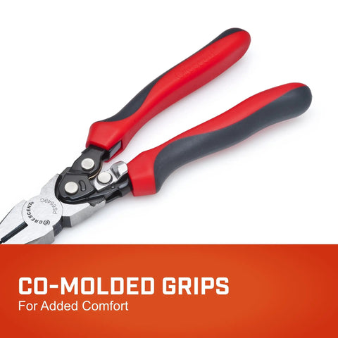 Pro Series 9 Inch Long Nose Pliers With Dual Material Grips PS6549C Black Full Size Durable Comfort Grip