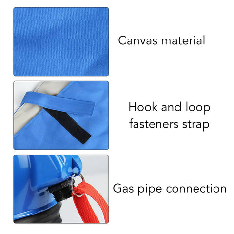Sandblasting Helmet With Air Supply For Safe Spray Work Durable ABS Hood With Double Lens Protection showing canvas material detail
