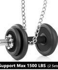 Sturdy Stainless Steel Hammock Chains With Four Carabiners For Indoor Outdoor Use Heavy Duty Hanging Hardware Supports Up To 1500 Lb