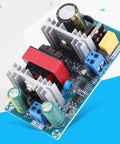 Compact 4A AC To DC Power Supply Module With 110 To 240V Input And 12V 50W Output Drop In Replacement For Industrial Control Equipment Overload And Short Circuit Protection Space Saving 89x49x26mm Design, angled PCB with heatsinks