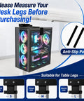 Slick Under Desk PC Mount Features A No Drill Hassle Setup For Standing Desks And Adjustable Workstations While Providing Dang Secure Grip For Your Computer CPU To Keep Your Home Office Clean with anti-slip pad.