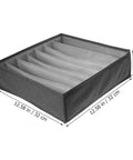 Multi Compartment Foldable Linen Drawer Organizer Box For Bras And Socks Keeps Your Closet Stash Secure With Heavy Duty Fabric Storage, 12.58x12.58x3.54 in.