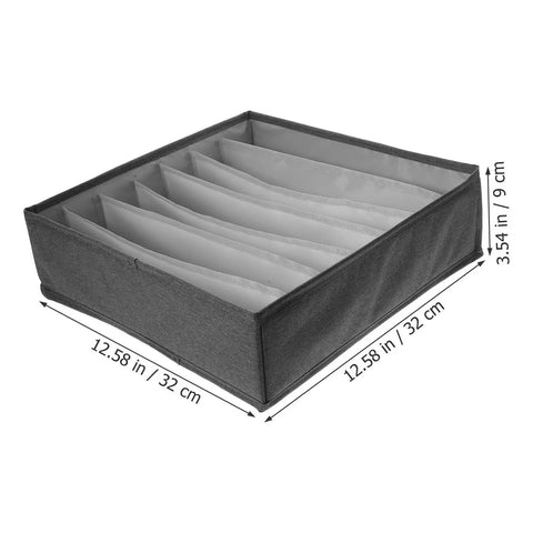 Multi Compartment Foldable Linen Drawer Organizer Box For Bras And Socks Keeps Your Closet Stash Secure With Heavy Duty Fabric Storage, 12.58x12.58x3.54 in.