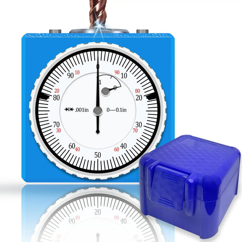 Z Axis Zero Setting Tool 0 To 0.1 Inch By 0.001 Inch Precision CNC Instrument Setter with dial and blue case