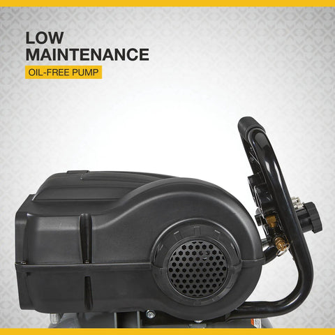 Portable 20 Gallon Air Compressor 2 Hp 120V 175 Psi 4.2 Scfm At 90 Psi With Thermal Overload Protection tough oil-free pump detail.