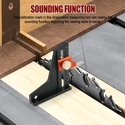 Table Saw Height Gauge For Woodworking 0 To 2 Inches Precision Depth Gauge And Router Height Adjuster Aluminum Alloy Table Saw Accessory