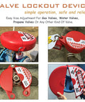 Valve Lockout Device For Water Spigots And Hose Bibs Rotating Plastic Outdoor Protector Padlock Compatible Red Locking Shield