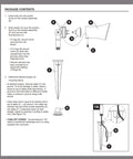 Package contents instructions for Showscape Collection LED MR16 Landscape Accent Lights Wall Wash Spotlight, 4 Pack setup guide