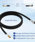 68-inch 1219935-BC Hose Kit For Pull Down Kitchen Faucets With DockNetik Magnetic Docking System, nylon wrap, brass fittings