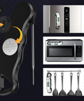 Ultra Fast Digital Meat Thermometer with Instant Read in 3 to 4 Seconds Waterproof IP67 Backlit Display on appliances.