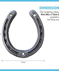 Authentic Handmade Cast Iron Horseshoe Wall Decor Heavy Duty Good Luck Charm Wedding Present Includes Hardware, 9cm x 7.5cm