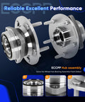 Front Wheel Hub Bearing Set For Dodge Ram 1500 1994 1995 1996 1997 1998 1999 4x4 Without ABS 5-Lug 515006 Pair Replacement Bearings