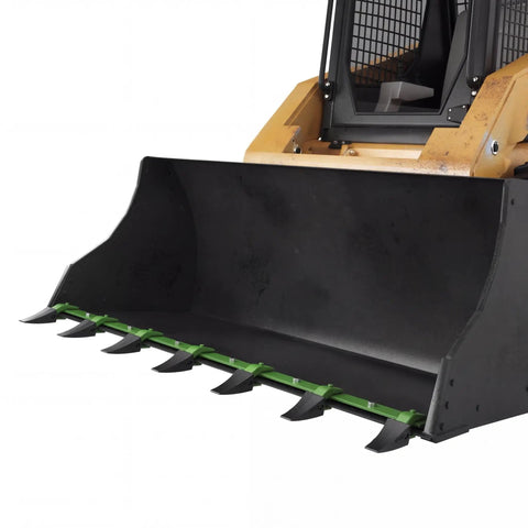 Beefy Bucket Tooth Bar For Tractor And Skid Steer Loader Bolt On No Drill Install 4560 Lbs Capacity 7 Replaceable Teeth