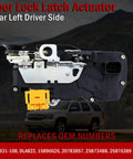 Rear Left Driver Side Door Lock Latch Actuator Replacement 931 108 Fits Cadillac Escalade Avalanche Silverado Suburban 2007 2014 Models For Quick No Fuss Secure Entry, black plastic and metal latch