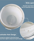 Top view of White HDPE Water Storage Barrel With Latch Ring Lid showing wide opening and smooth inner surface.