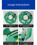Usage instructions for Sweet Compact Cord Reel With Quick Wind Handle And Heavy Duty Abs Build for cable management.
