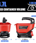 Battery Powered Salt Spreader For Milwaukee 18V Tools Handheld Seed And Fertilizer Spreader With A 3.7L Hopper Side View