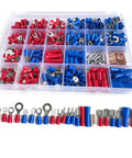 Kick Your Wiring Game Up Big Time With This Solid 400 Pcs Insulated Wire Connector Assortment Kit Featuring Quick Disconnect Ring Spade Butt Forks For Serious Crimp Tasks, organized box
