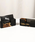Black Wood And Epoxy Card Holder And Desk Organizer For Office Decor Sleek Slim Card Holder And Card Display Stand Premium Wood And Epoxy Finish Modern Office Accessories For Men And Women with personalized names, side by side.