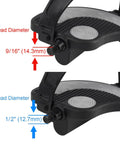 Close-up of 9/16-Inch Exercise Bike Pedals With Straps Replacement Parts showing thread diameter options.
