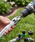 Nifty 4 In 1 Pvc Pipe Threader Kit Cuts Threads Taps Grooves And Preps Fittings For 1/2 3/4 And 1 Inch Pipes equipped with a rubber sprinkler pipe.