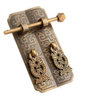 Antique Brass Cabinet Drawer Knob Handle For Furniture Decorative Door Hardware with intricate retro design and smooth finish