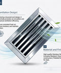 Heavy Louvered Access Panel For Drywall And Ceiling Vent Cover Rustproof 304 Stainless Steel Air Grille promoting air circulation.