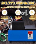 Mini Compact Single Drum Rock Tumbler Jewelry Polisher with beads and accessories, ideal for gold, silver, jade stone lapidary polishing.