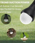 Golf Ball Retriever Suction Cup Putter Grip Tool 2 Pack Practical Grabber with durable rubber on grass, sand, and dew.