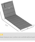 Go-To Outdoor Lounge Chair Cushions Set Of 2, 80 By 26 Inches, UPF50 Plus Fade Resistant Olefin Fabric, 25D High Density Foam, Charcoal Gray