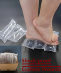 330 Pack Inflatable Air Pillows For Shipping Mailing Moving Top Shelf Padding With Hand Pump under foot for cushioning support.