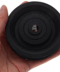4 Pack Weight Lifting Pulley Wheels With Nylon Bearings And Cable Rollers For Gym Equipment Replacement Parts 22.5mm And 25mm Width For Home Gym And Commercial Machines Easy Install Durable, black pulley wheel in hand
