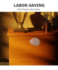Dope Irregular Pebble Stone Cabinet Handles With Brass Base For Furniture And Home Decor Vintage Style Single Hole Drawer Knobs