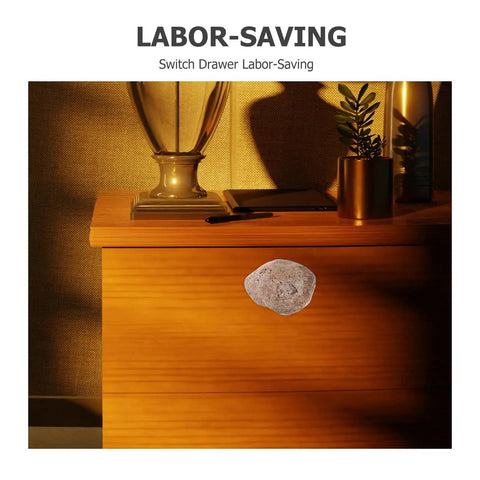 Dope Irregular Pebble Stone Cabinet Handles With Brass Base For Furniture And Home Decor Vintage Style Single Hole Drawer Knobs