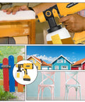 Cordless HVLP Paint Sprayer Compatible With Twenty Volt Batteries Brushless Motor Copper Nozzle Fast Rinse Design for painting doors and fences.