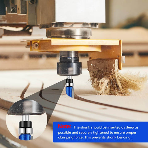 Router using Four Piece Flush Trim Router Bit Set With Top And Bottom Bearings One Quarter Inch Shank Carbide Cutter for trimming wood edge