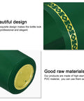 Killer 50 Pack Heat Shrink Caps With Sweet Floral Look Snug Seal Wraps For Wine Bottles green PVC caps showing elegant design and secure fit.