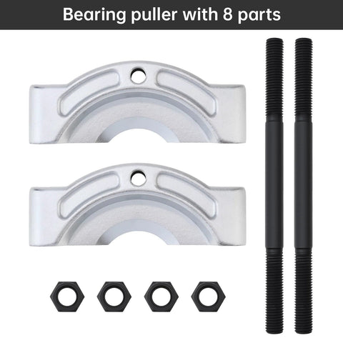 Front view of ChgImposs heavy-duty bearing puller tool set with 2 long threaded bars and 4 hex nuts, 1/2–5-3/4 in jaw spread