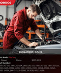Mechanic checking under the hood with focus on compatibility for Hydraulic Power Steering Rack And Pinion Assembly For Nissan Altima 2007 2013 Left Hand Drive Direct Fit New Unit Leak Resistant Replacement Part Ref 263038