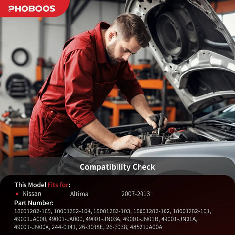Mechanic checking under the hood with focus on compatibility for Hydraulic Power Steering Rack And Pinion Assembly For Nissan Altima 2007 2013 Left Hand Drive Direct Fit New Unit Leak Resistant Replacement Part Ref 263038