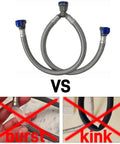 12 Inch Quick Connect Faucet Water Supply Lines for Widespread Bathroom Sinks Easy Install Fast Lock Hose Kit vs burst kink