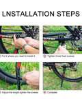Installation steps for Adjustable Aluminum Bike Kickstand For 22 To 26 Inch Wheels, Rear Side Stand For Mountain Road BMX And Adult Bikes