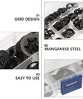 280 Pieces Manganese Steel Plum Tooth Lock Washers With Internal Teeth in clear storage box