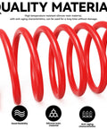 Six Piece Red Silicone Vacuum Hose Kit Covers 1/8 To 3/8 Inch For Cars And Engines Perfect For Your Garage Setup To Fix Water Or Air Lines Smoothly, red silicone tubing
