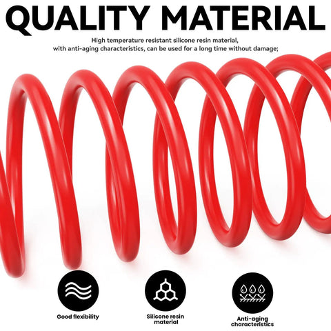 Six Piece Red Silicone Vacuum Hose Kit Covers 1/8 To 3/8 Inch For Cars And Engines Perfect For Your Garage Setup To Fix Water Or Air Lines Smoothly, red silicone tubing