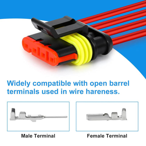 Heavy Duty Ratchet Wire Crimper Tool Hella Tight Grip For Open Barrel Terminal Connectors compatible connectors and terminals.