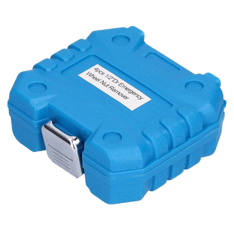 Heavy Duty Locking Wheel Nut Remover Sockets Kit With Thin Wall Design For Tight Spaces And Scratch Free Extraction Of 17mm 18.5mm 21mm And 26mm Lug Nuts On Any Ride Using Durable Aluminum Alloy Impact Tools, blue case